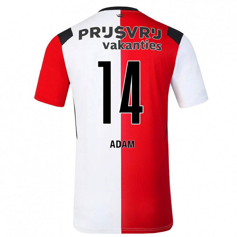 Danxen Herren Adam Dos Santos Sebastião #14 Rot Weiß Schwarz Heimtrikot Trikot 2026/27 T-Shirt Österreich