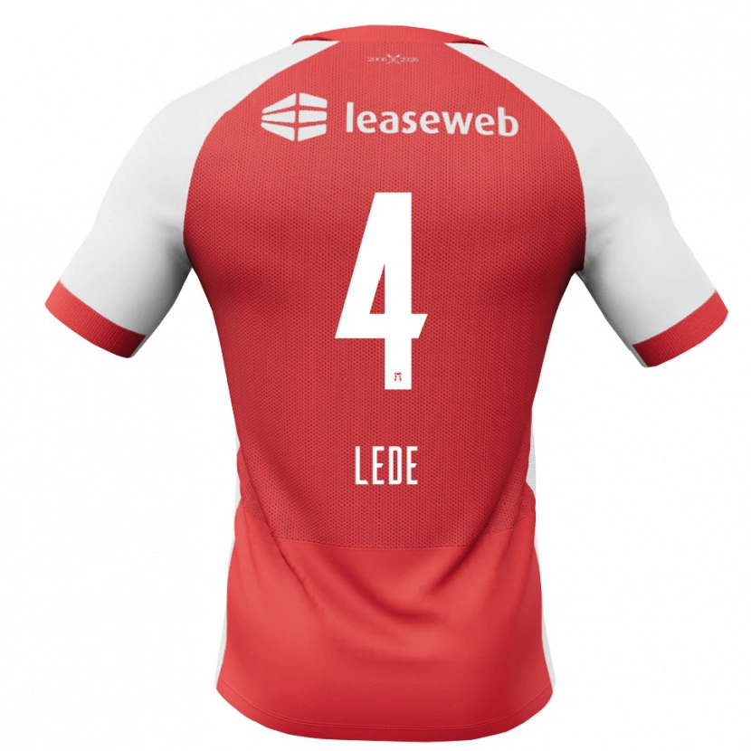 Danxen Herren Quincy Lede #4 Rot Weiß Schwarz Heimtrikot Trikot 2026/27 T-Shirt Österreich