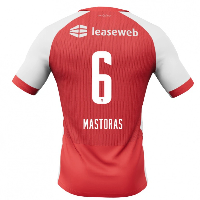 Danxen Herren Enoch Mastoras #6 Rot Weiß Schwarz Heimtrikot Trikot 2026/27 T-Shirt Österreich
