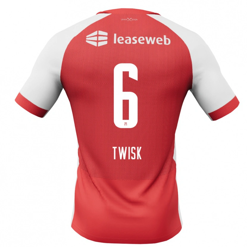 Danxen Herren Nick Twisk #6 Rot Weiß Schwarz Heimtrikot Trikot 2026/27 T-Shirt Österreich