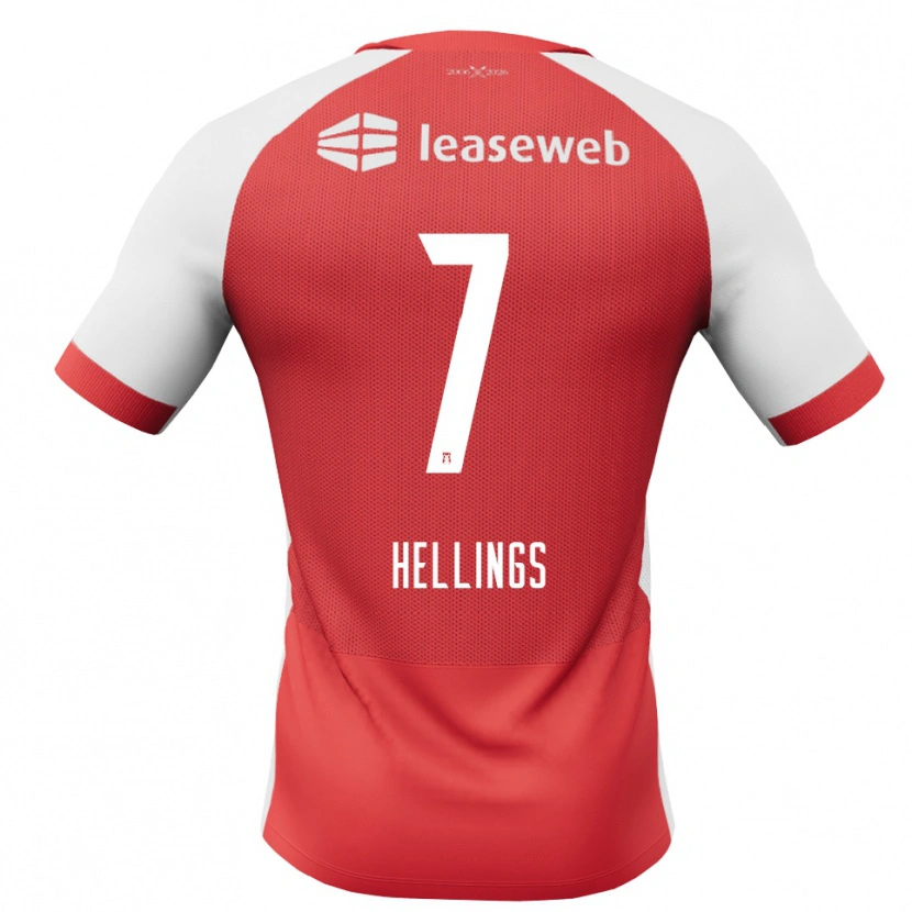 Danxen Herren Chavarello Hellings #7 Rot Weiß Schwarz Heimtrikot Trikot 2026/27 T-Shirt Österreich