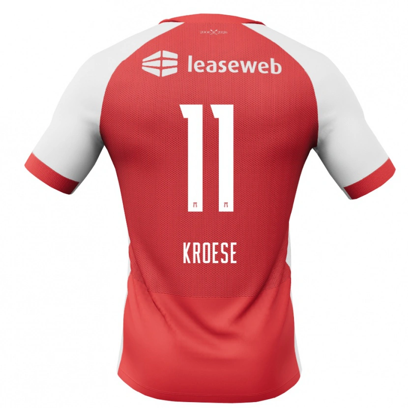 Danxen Herren Fieke Kroese #11 Rot Weiß Schwarz Heimtrikot Trikot 2026/27 T-Shirt Österreich