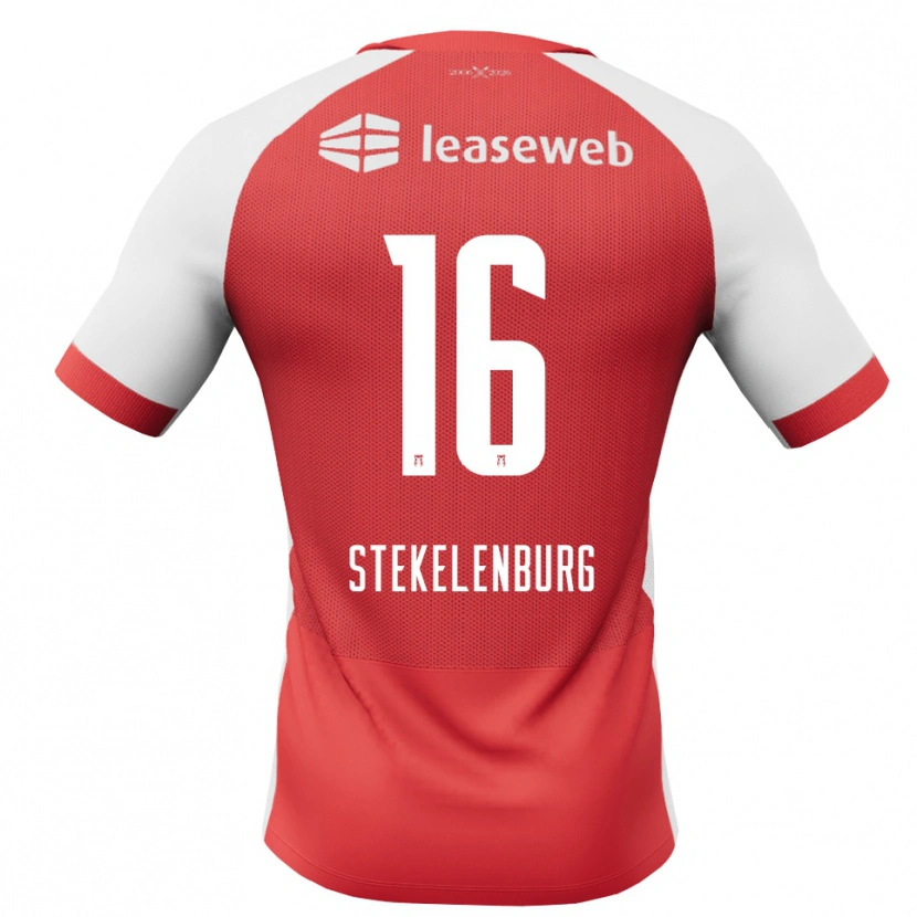 Danxen Herren Sem Stekelenburg #16 Rot Weiß Schwarz Heimtrikot Trikot 2026/27 T-Shirt Österreich
