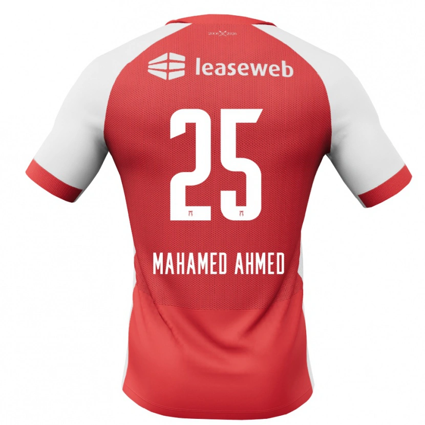 Danxen Herren Nuur Mahamed Ahmed #25 Rot Weiß Schwarz Heimtrikot Trikot 2026/27 T-Shirt Österreich