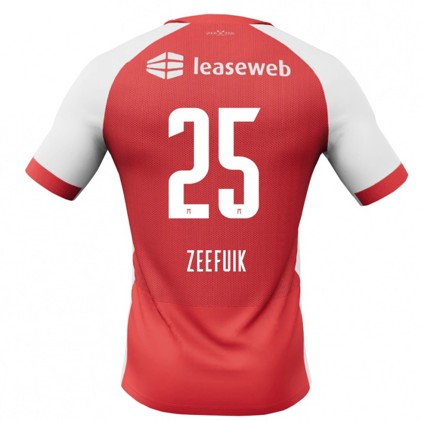 Danxen Herren Lequincio Zeefuik #25 Rot Weiß Schwarz Heimtrikot Trikot 2026/27 T-Shirt Österreich