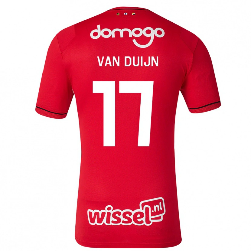 Danxen Herren Sem Van Duijn #17 Rot Weiß Schwarz Heimtrikot Trikot 2026/27 T-Shirt Österreich