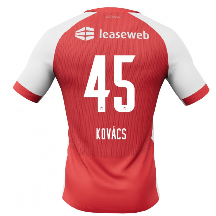 Danxen Herren Bendegúz Kovács #45 Rot Weiß Schwarz Heimtrikot Trikot 2026/27 T-Shirt Österreich