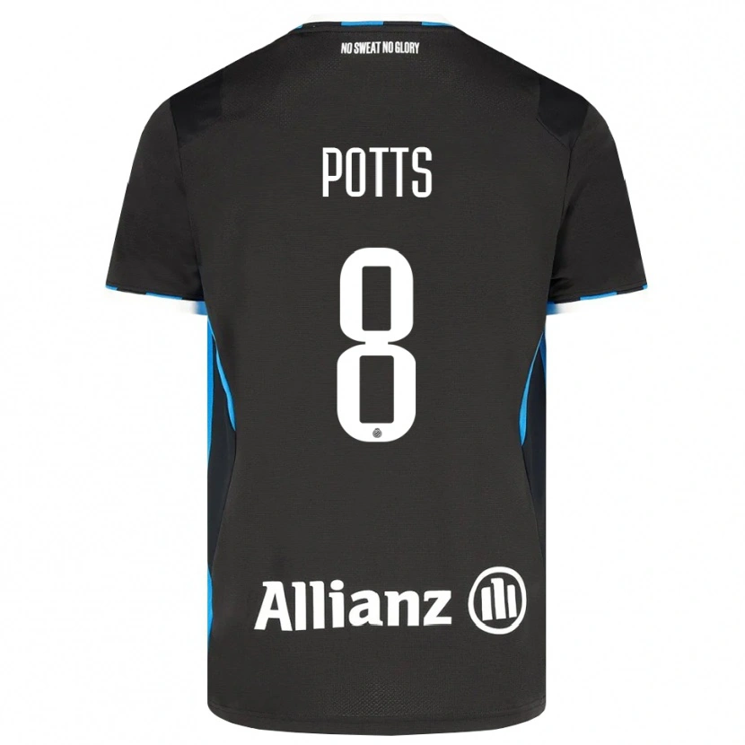 Danxen Herren Freddie Potts #8 Schwarz Rot Blau Heimtrikot Trikot 2026/27 T-Shirt Österreich