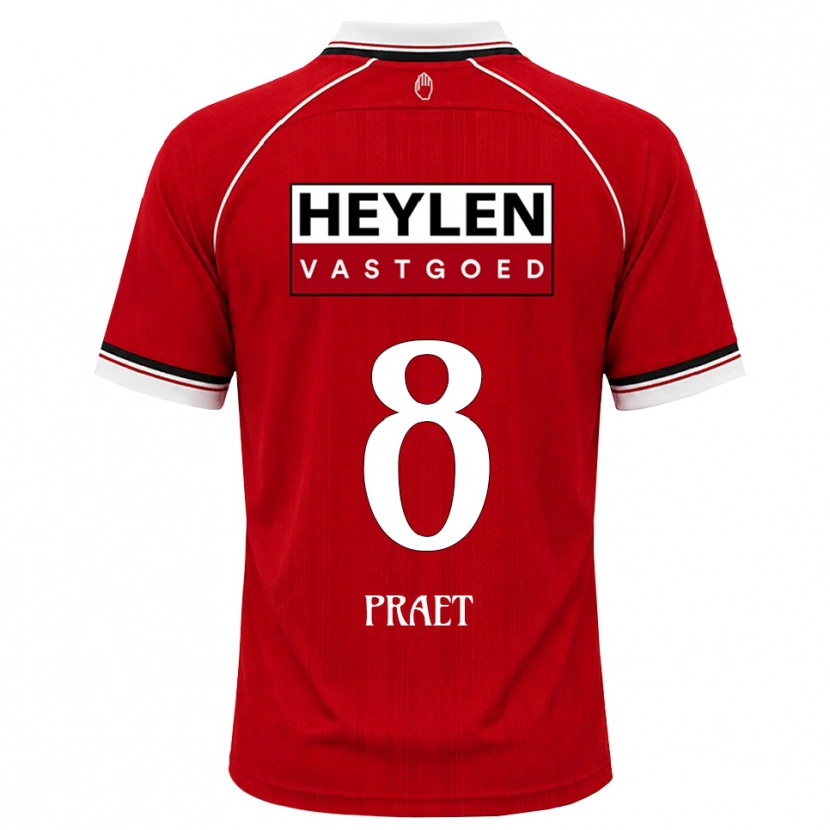 Danxen Herren Dennis Praet #8 Rot Weiß Schwarz Heimtrikot Trikot 2026/27 T-Shirt Österreich