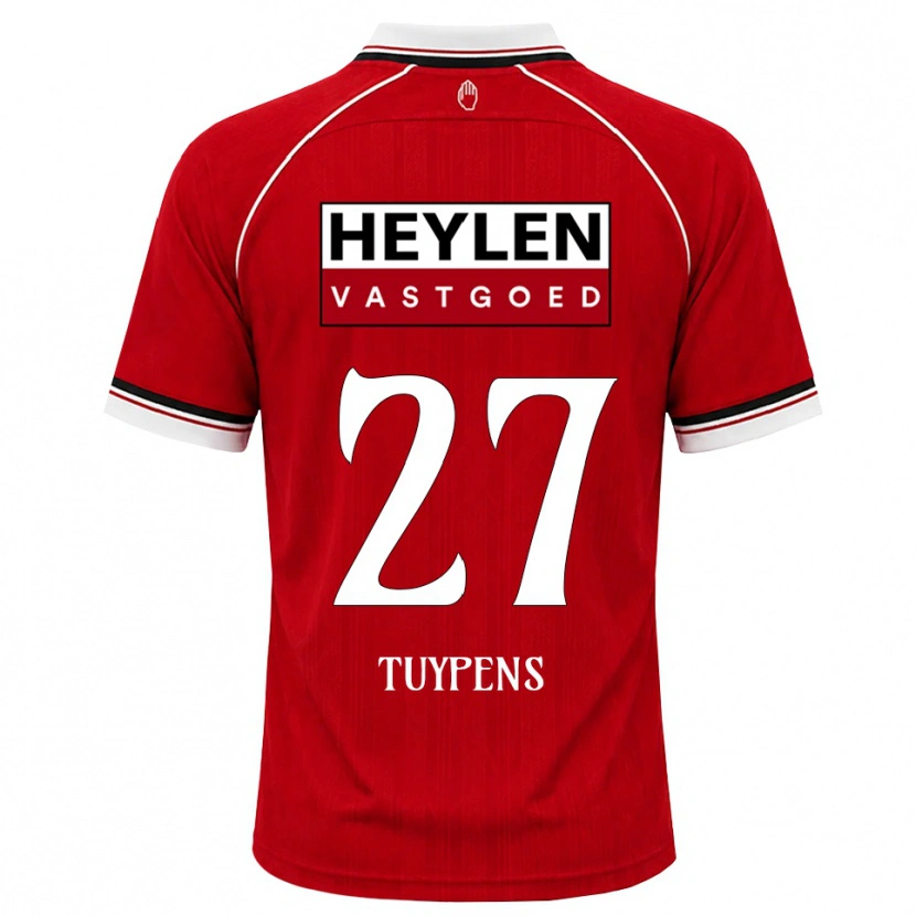 Danxen Herren Eran Tuypens #27 Rot Weiß Schwarz Heimtrikot Trikot 2026/27 T-Shirt Österreich