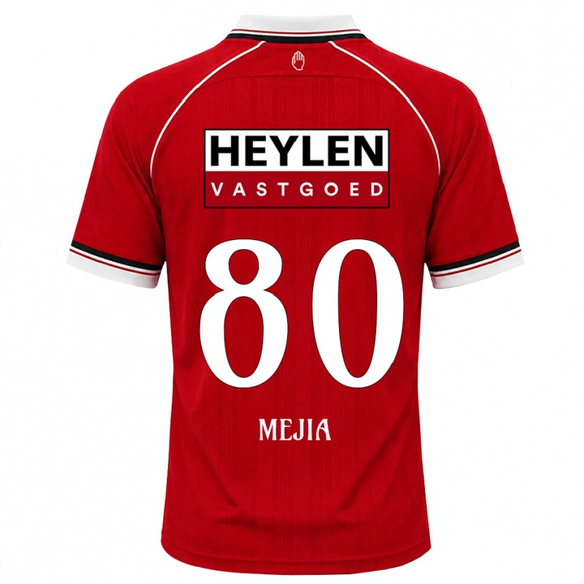 Danxen Herren Carlos Mejia #80 Rot Weiß Schwarz Heimtrikot Trikot 2026/27 T-Shirt Österreich
