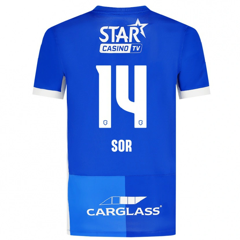 Danxen Herren Yira Sor #14 Mittelblau Königlichblau Weiß Heimtrikot Trikot 2026/27 T-Shirt Österreich