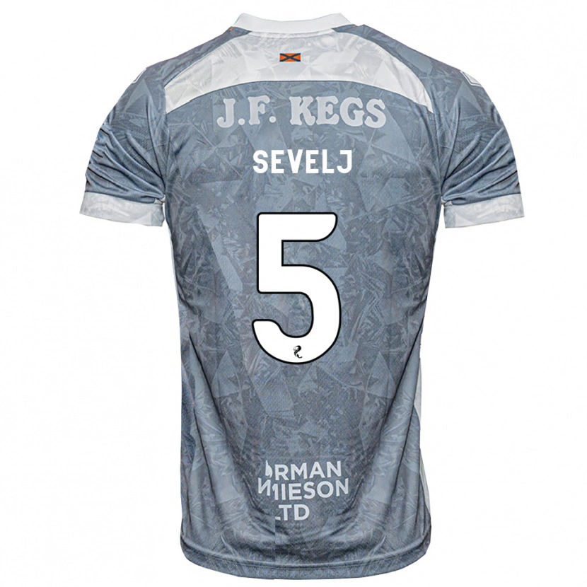 Danxen Herren Vicko Sevelj #5 Hellgrau Auswärtstrikot Trikot 2026/27 T-Shirt Österreich