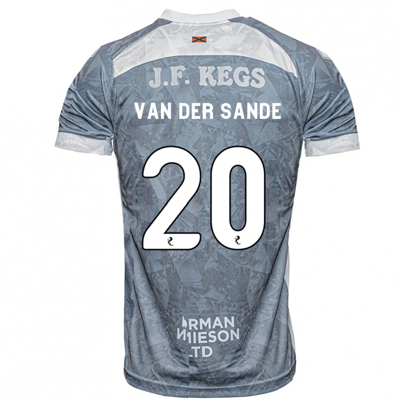 Danxen Herren Jort Van Der Sande #20 Hellgrau Auswärtstrikot Trikot 2026/27 T-Shirt Österreich