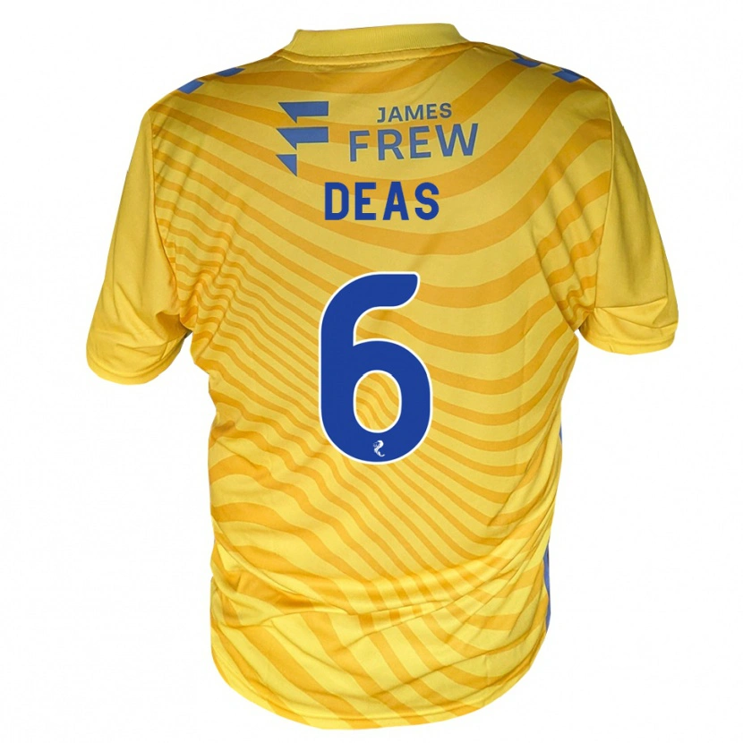 Danxen Herren Robbie Deas #6 Königsblau Gelb Auswärtstrikot Trikot 2026/27 T-Shirt Österreich