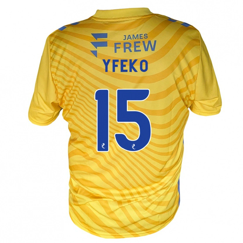 Danxen Herren Johnly Yfeko #15 Königsblau Gelb Auswärtstrikot Trikot 2026/27 T-Shirt Österreich