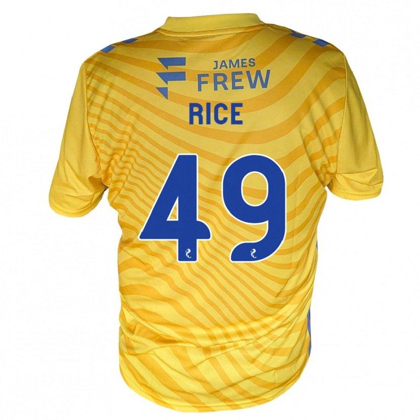 Danxen Herren Bailey Rice #49 Königsblau Gelb Auswärtstrikot Trikot 2026/27 T-Shirt Österreich