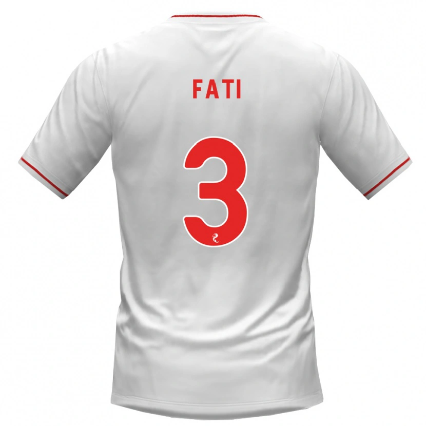 Danxen Herren Babacar Fati #3 Weiß Rot Auswärtstrikot Trikot 2026/27 T-Shirt Österreich