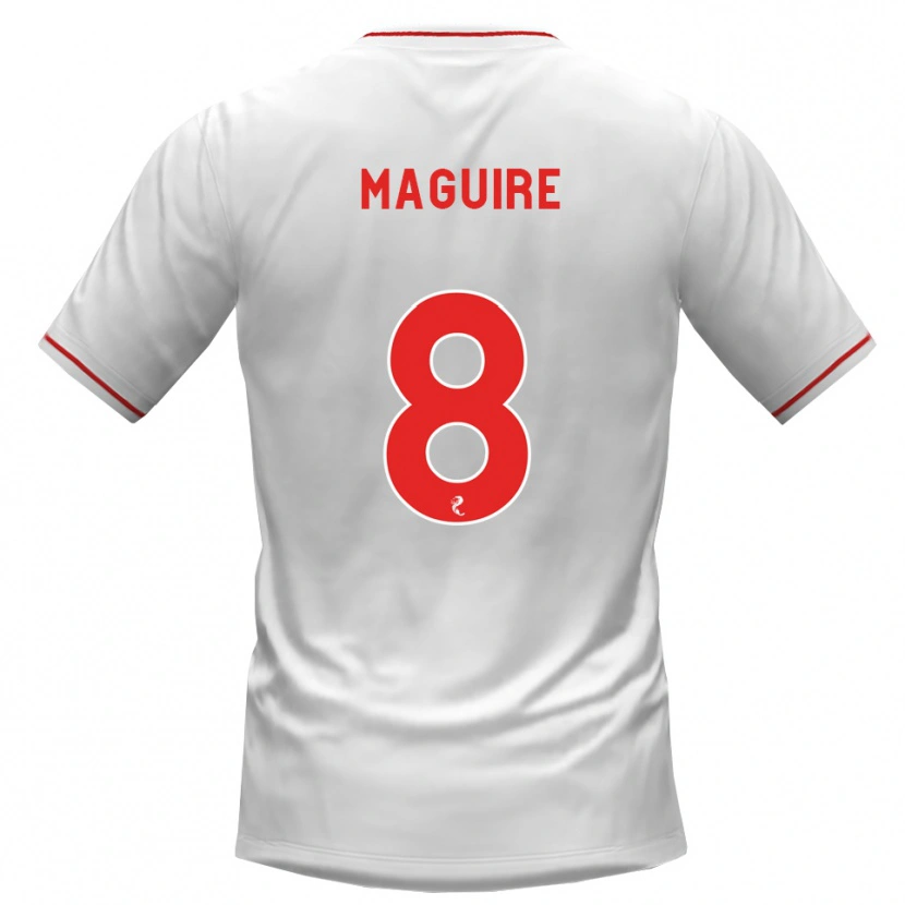 Danxen Herren Ciaran Maguire #8 Weiß Rot Auswärtstrikot Trikot 2026/27 T-Shirt Österreich