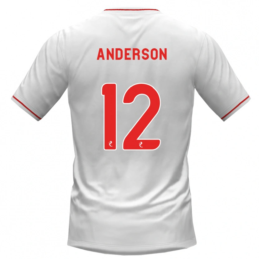 Danxen Herren Rhys Anderson #12 Weiß Rot Auswärtstrikot Trikot 2026/27 T-Shirt Österreich