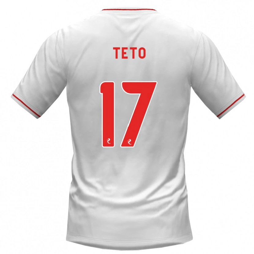 Danxen Herren Aphelele Teto #17 Weiß Rot Auswärtstrikot Trikot 2026/27 T-Shirt Österreich