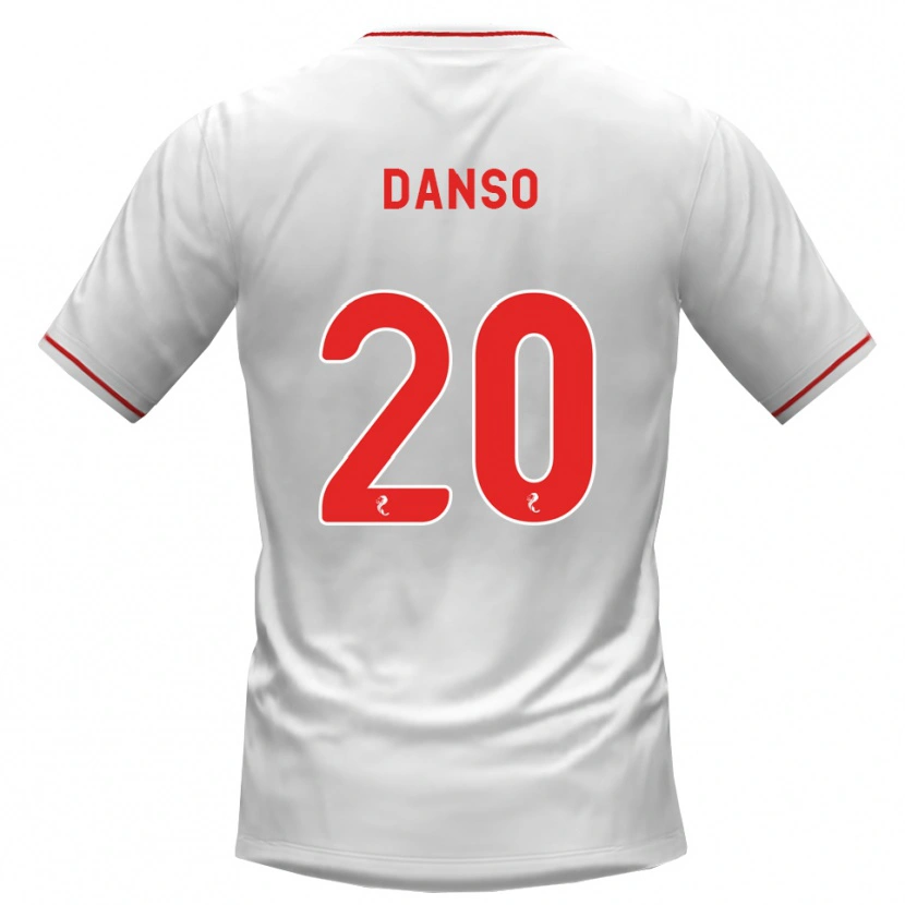 Danxen Herren Emmanuel Danso #20 Weiß Rot Auswärtstrikot Trikot 2026/27 T-Shirt Österreich