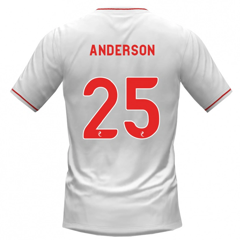 Danxen Herren Bruce Anderson #25 Weiß Rot Auswärtstrikot Trikot 2026/27 T-Shirt Österreich