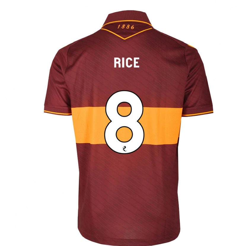 Danxen Herren Katie Rice #8 Orange Maroon Auswärtstrikot Trikot 2026/27 T-Shirt Österreich