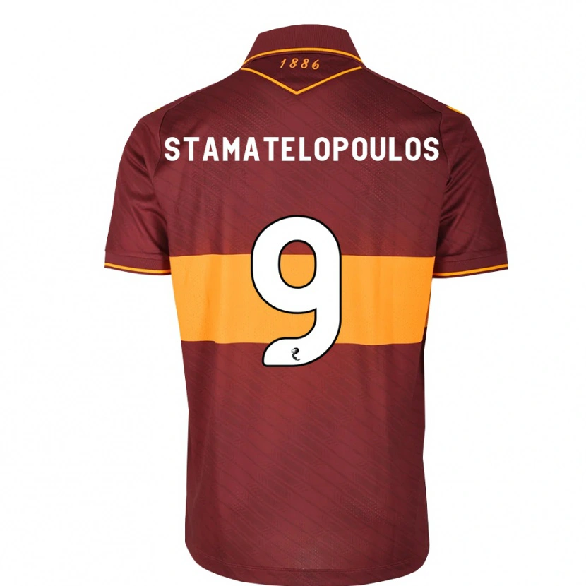 Danxen Herren Apostolos Stamatelopoulos #9 Orange Maroon Auswärtstrikot Trikot 2026/27 T-Shirt Österreich