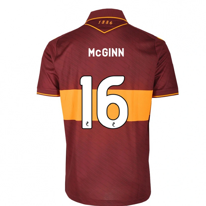 Danxen Herren Paul Mcginn #16 Orange Maroon Auswärtstrikot Trikot 2026/27 T-Shirt Österreich