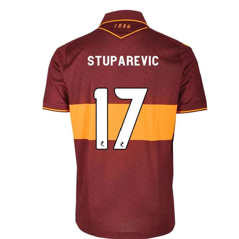 Danxen Herren Filip Stuparevic #17 Orange Maroon Auswärtstrikot Trikot 2026/27 T-Shirt Österreich