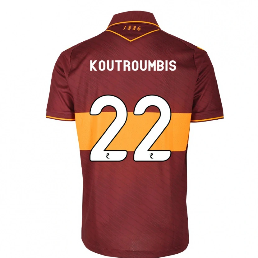 Danxen Herren John Koutroumbis #22 Orange Maroon Auswärtstrikot Trikot 2026/27 T-Shirt Österreich
