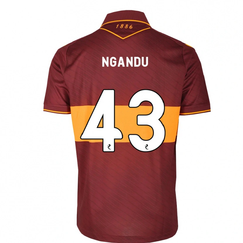 Danxen Herren Samuel Ngandu #43 Orange Maroon Auswärtstrikot Trikot 2026/27 T-Shirt Österreich