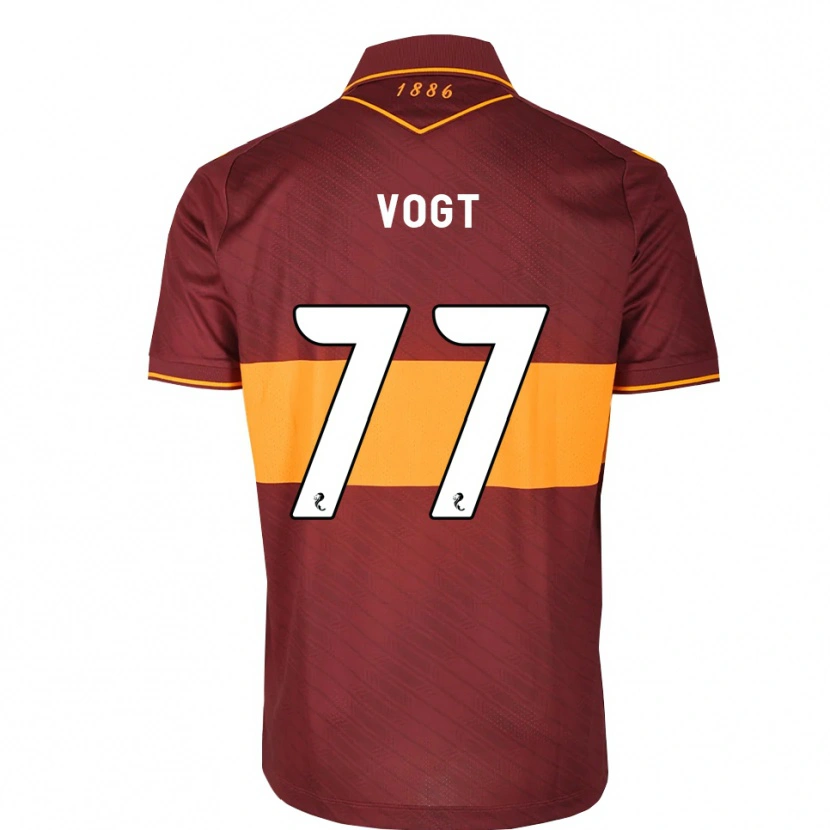 Danxen Herren Willy Vogt #77 Orange Maroon Auswärtstrikot Trikot 2026/27 T-Shirt Österreich
