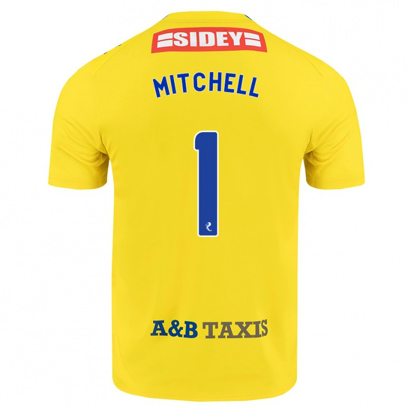 Danxen Herren Ellie Mitchell #1 Gelb Blau Schwarz Auswärtstrikot Trikot 2026/27 T-Shirt Österreich