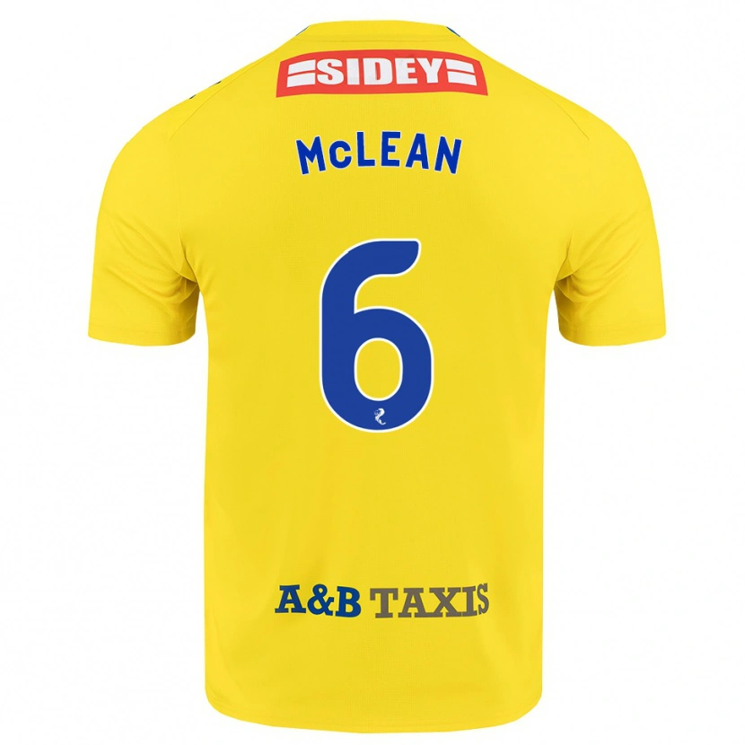 Danxen Herren Elvie Mclean #6 Gelb Blau Schwarz Auswärtstrikot Trikot 2026/27 T-Shirt Österreich