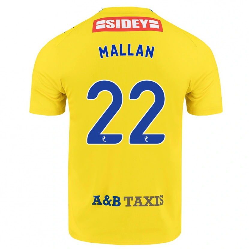 Danxen Herren Stevie Mallan #22 Gelb Blau Schwarz Auswärtstrikot Trikot 2026/27 T-Shirt Österreich