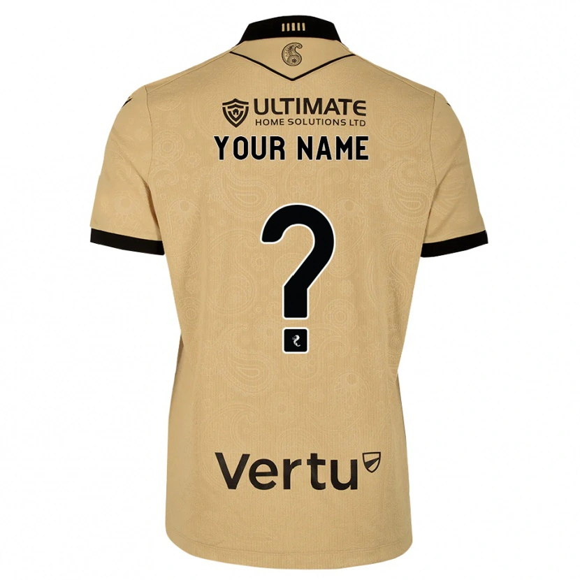 Danxen Herren Ihren Namen #0 Burlywood Schwarz Auswärtstrikot Trikot 2026/27 T-Shirt Österreich