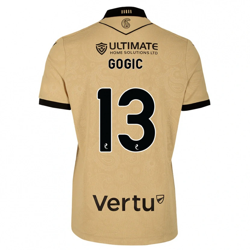 Danxen Herren Alex Gogic #13 Burlywood Schwarz Auswärtstrikot Trikot 2026/27 T-Shirt Österreich