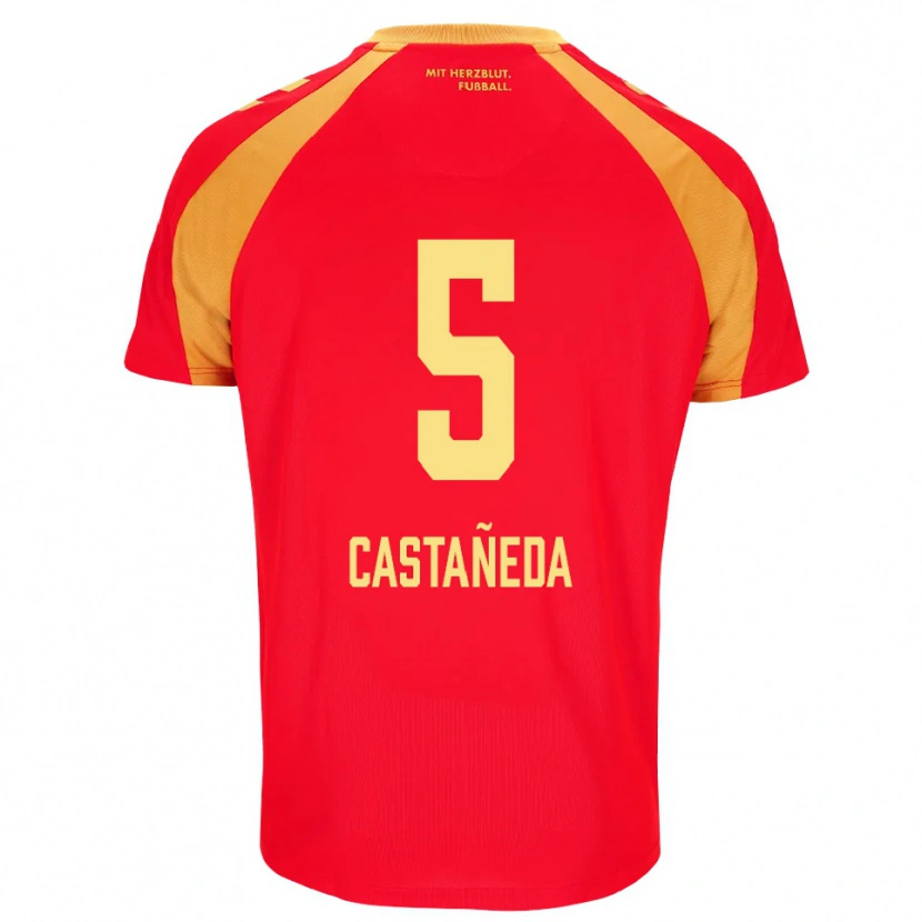 Danxen Herren Santiago Castañeda #5 Rot Orange Schwarz Auswärtstrikot Trikot 2026/27 T-Shirt Österreich