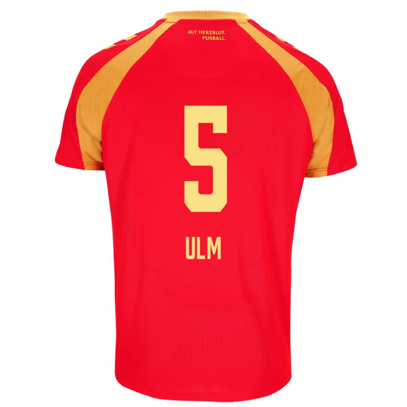Danxen Herren Ethan Ulm #5 Rot Orange Schwarz Auswärtstrikot Trikot 2026/27 T-Shirt Österreich