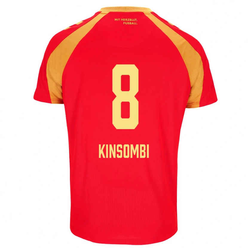 Danxen Herren David Kinsombi #8 Rot Orange Schwarz Auswärtstrikot Trikot 2026/27 T-Shirt Österreich