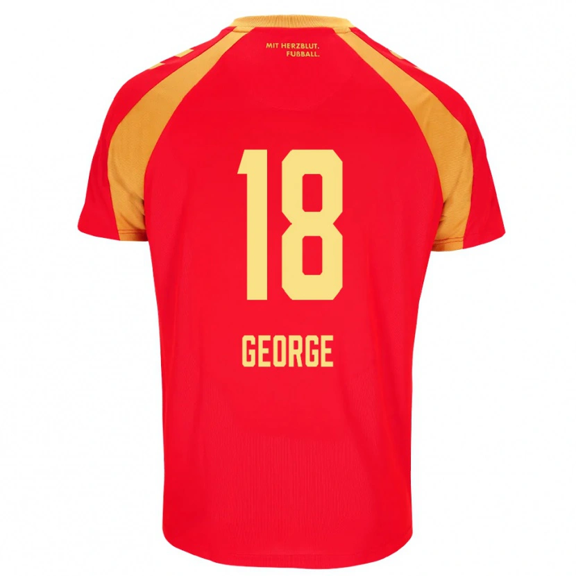 Danxen Herren Kayonte Kaheim Karim George #18 Rot Orange Schwarz Auswärtstrikot Trikot 2026/27 T-Shirt Österreich