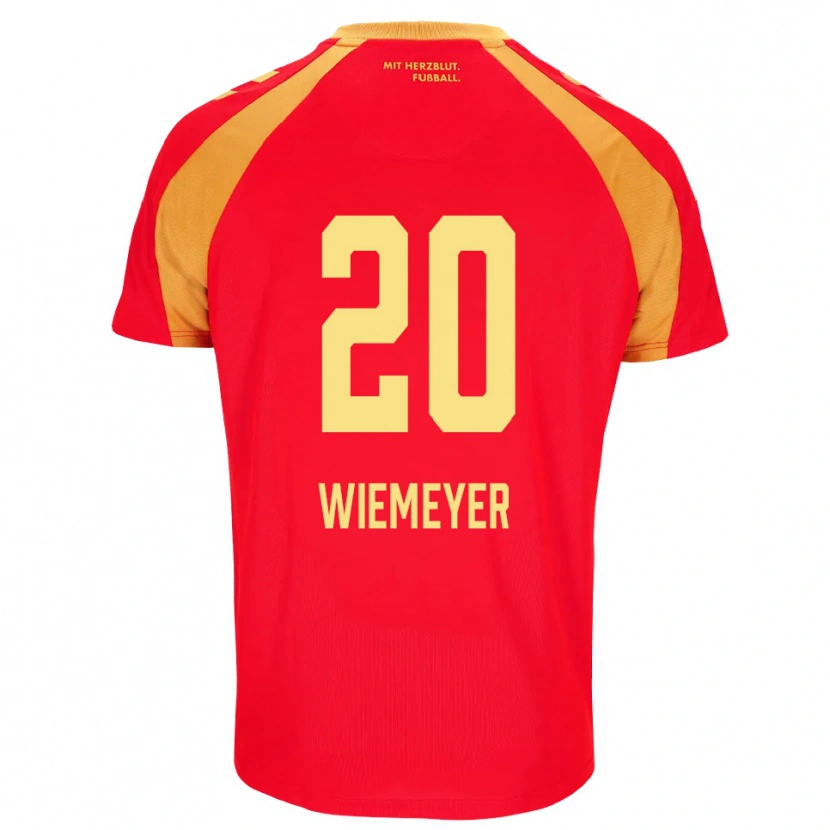 Danxen Herren Felix Wiemeyer #20 Rot Orange Schwarz Auswärtstrikot Trikot 2026/27 T-Shirt Österreich