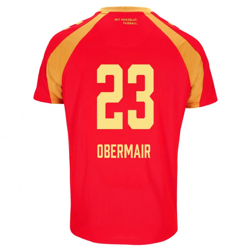 Danxen Herren Raphael Obermair #23 Rot Orange Schwarz Auswärtstrikot Trikot 2026/27 T-Shirt Österreich