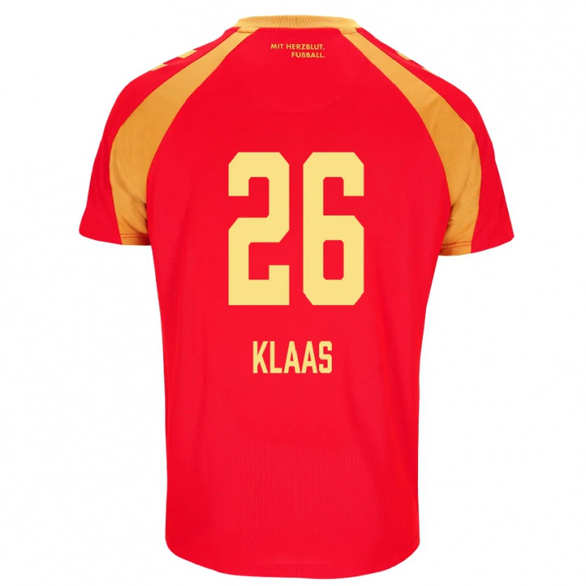 Danxen Herren Sebastian Klaas #26 Rot Orange Schwarz Auswärtstrikot Trikot 2026/27 T-Shirt Österreich