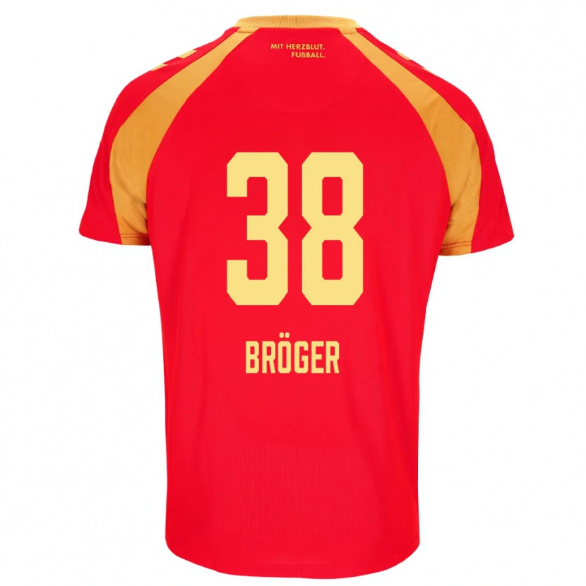 Danxen Herren Bennit Bröger #38 Rot Orange Schwarz Auswärtstrikot Trikot 2026/27 T-Shirt Österreich