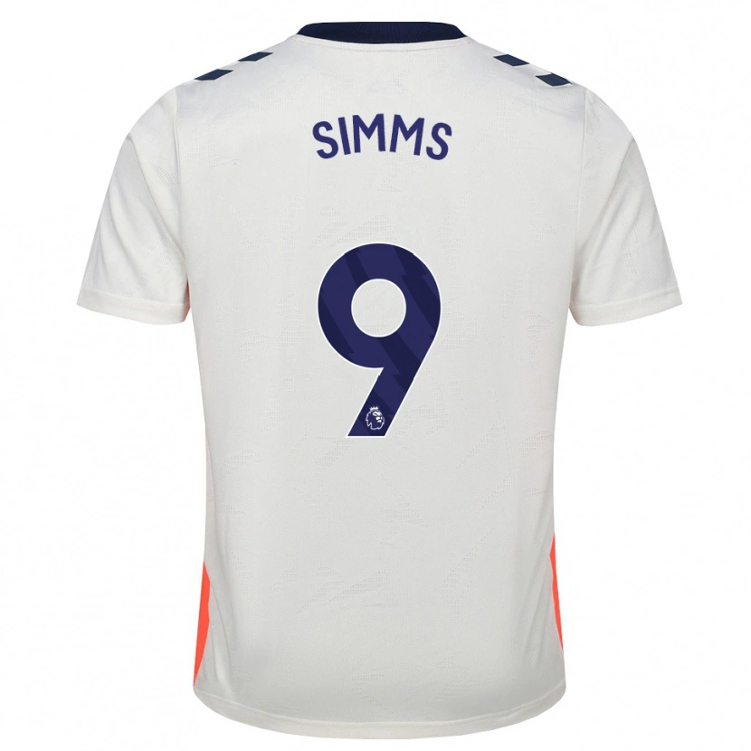 Danxen Herren Ellis Simms #9 Weiß Orange Königsblau Auswärtstrikot Trikot 2026/27 T-Shirt Österreich