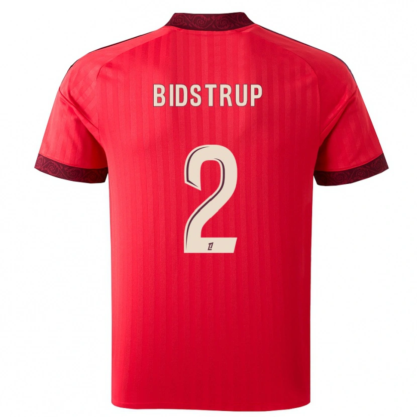 Danxen Herren Mads Bidstrup #2 Burgund Rot Weiß Auswärtstrikot Trikot 2026/27 T-Shirt Österreich