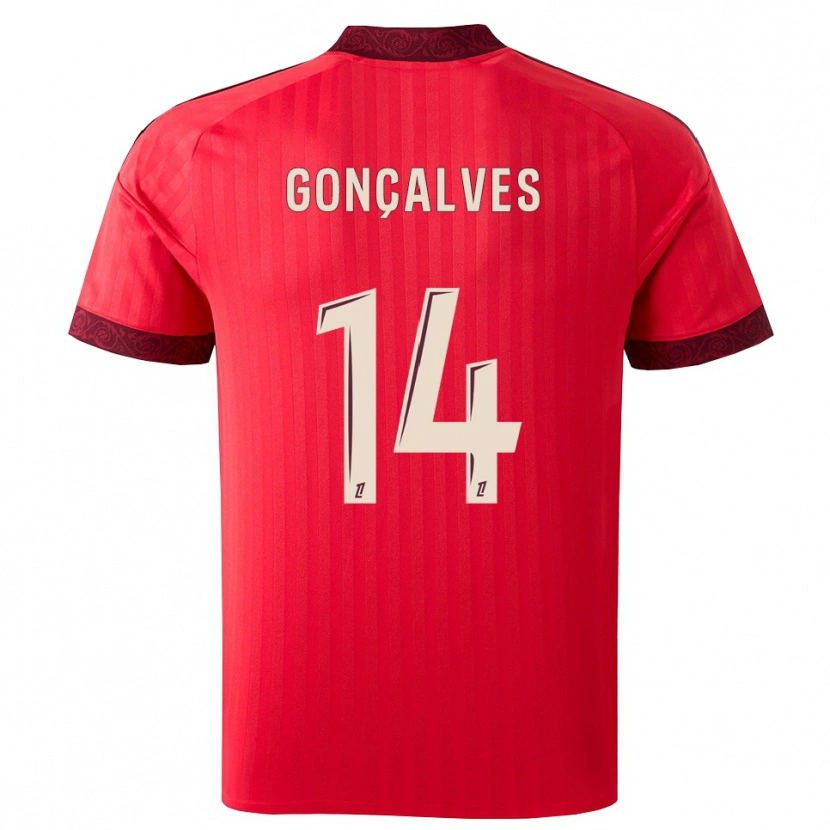 Danxen Herren Tiago Gonçalves #14 Burgund Rot Weiß Auswärtstrikot Trikot 2026/27 T-Shirt Österreich